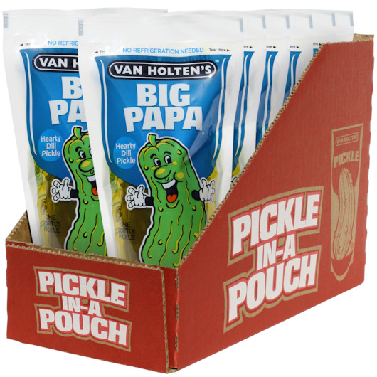 Van Holten's Big Papa Dill Pickle In A Pouch 12 Per Case