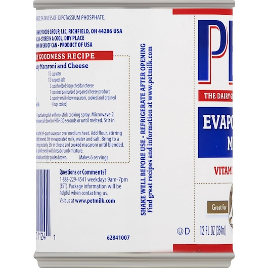 Pet Milk Evaporated Milk, 12 Fluid Ounce, 24 Per Case