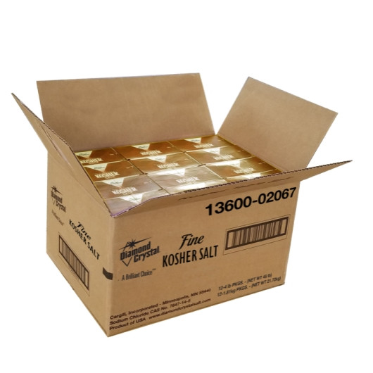 Diamond Crystal Fine Kosher Salt, 4 Pounds, 9 Per Case