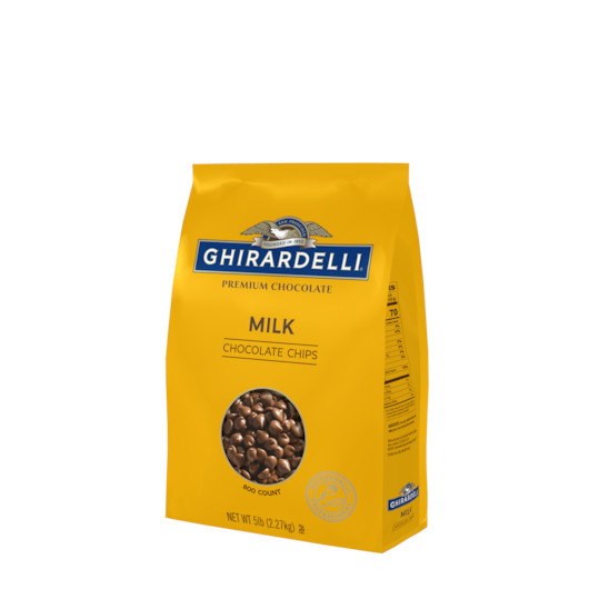 Ghirardelli Milk Chocolate Chips, 80 Ounces, 2 Per Case