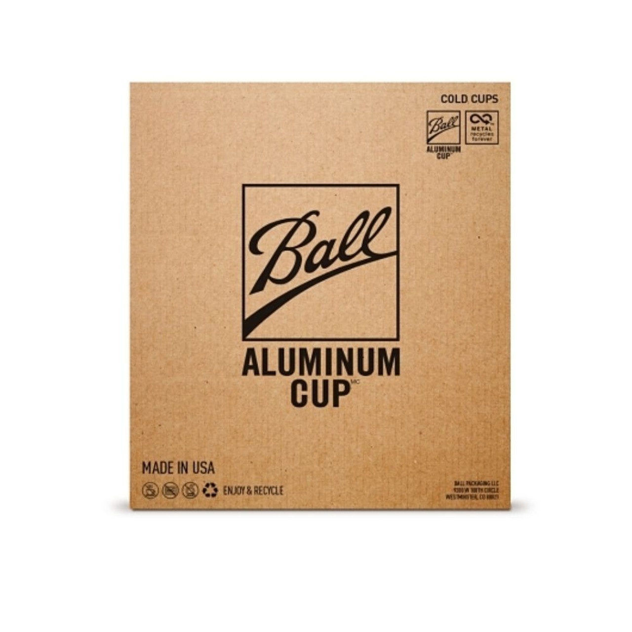 Ball Aluminum Cup Bulk- Ball Logo 20 Ounce, 600 Each, 1 per Case