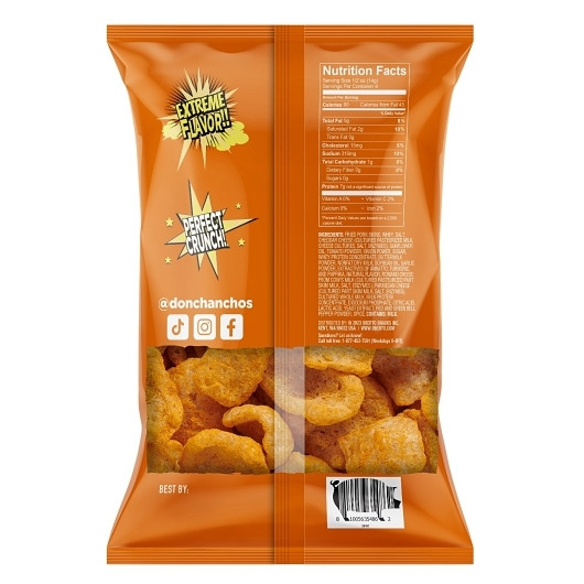 Don Chancho's Nacho Cheese Pork Rinds, 4 Ounce, 6 Per Case