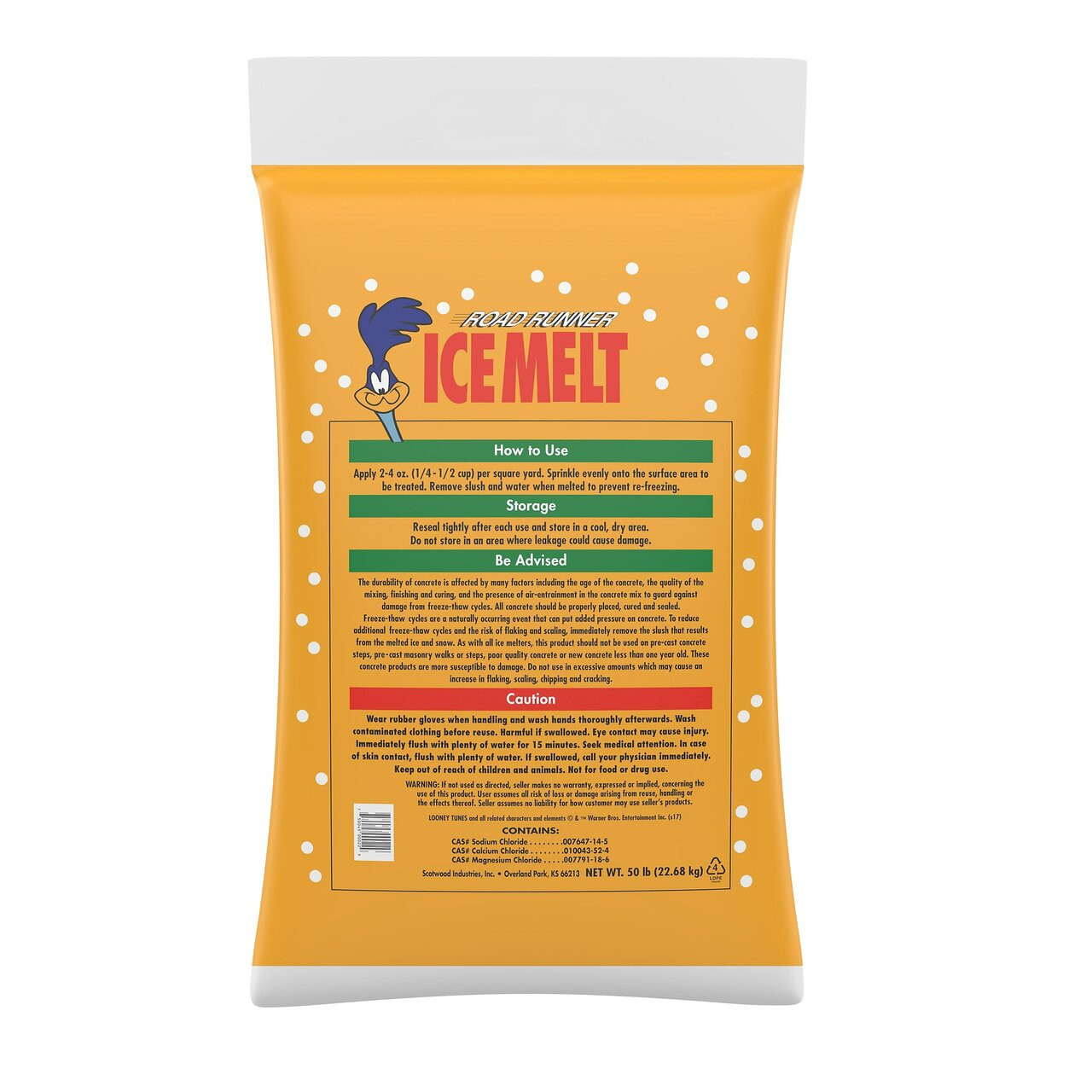 Road Runner Ice Melt Pallet of 50 each 50 lb. Bags Coast Brothers