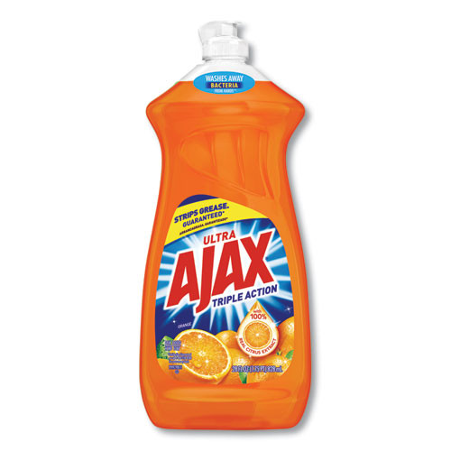 Ajax® Dish Detergent, Lemon Scent, 28 oz Bottle, 9/Carton