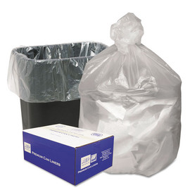 Waste Can Liners, 30 Gal, 8 Microns, 30" X 36", Natural, 500/carton