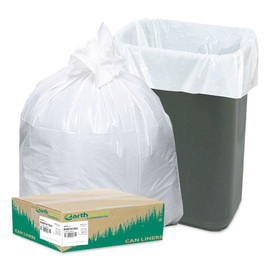 Linear-low-density Recycled Tall Kitchen Bags, 13 Gal, 0.85 Mil, 24" X 33", White, 150/box Linear-low-density Recycled Tall Kitchen Bags, 13 Gal, 0.85 Mil, 24" X 33", White, 150/box