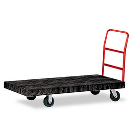 Heavy-duty Platform Truck Cart, 1,200 Lb Capacity, 24 X 48 Platform, Black