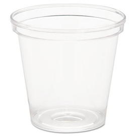 Comet Plastic Tumbler, 5 Oz, Clear, Squat, 50/pack, 20 Packs/carton