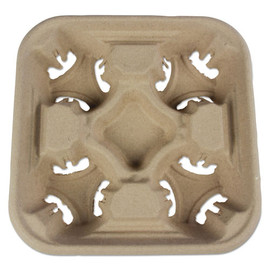 Cup Carrier Tray, 8 Oz To 32 Oz, Four Cups, Kraft, 300/carton Cup Carrier Tray, 8 Oz To 32 Oz, Four Cups, Kraft, 300/carton