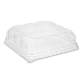 Recycled Plastic Square Dome Lid, 7.5 X 7.5 X 2.02, Clear, 195/carton Recycled Plastic Square Dome Lid, 7.5 X 7.5 X 2.02, Clear, 195/carton