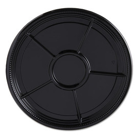 Caterline Casuals Thermoformed Platters, 16" Diameter, Black, 25/carton