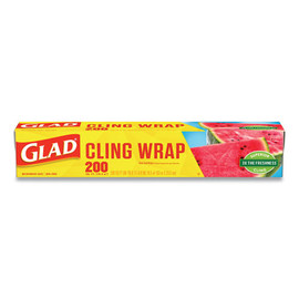 Clingwrap Plastic Wrap, 200 Square Foot Roll, Clear, 12 Rolls/carton Clingwrap Plastic Wrap, 200 Square Foot Roll, Clear, 12 Rolls/carton