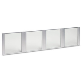 Glass Door Set With Silver Frame For 72" Wide Hutch, 17w X 16h, Clear, 4 Doors/set Glass Door Set With Silver Frame For 72" Wide Hutch, 17w X 16h, Clear, 4 Doors/set