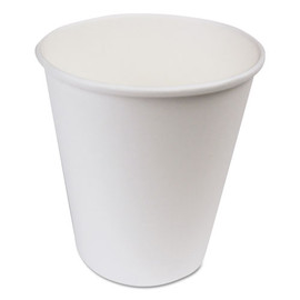 Paper Hot Cups, 10 Oz, White, 20 Cups/sleeve, 50 Sleeves/carton