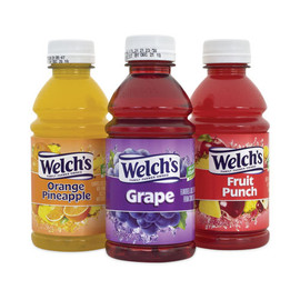 Welch's Fruit Juice Variety Pack, Fruit Punch, Grape, And Orange Pineapple, 10 Oz Bottles, 24/ct Welch's Fruit Juice Variety Pack, Fruit Punch, Grape, And Orange Pineapple, 10 Oz Bottles, 24/ct