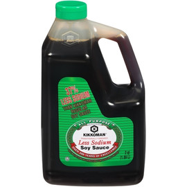 Kikkoman Less Sodium Soy Sauce, .5 Gallon - 6 Per Case Kikkoman Less Sodium Soy Sauce, .5 Gallon - 6 Per Case