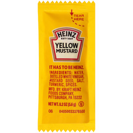Heinz Mild Single Serve Mustard, .2 Ounces - 500 Per Case Heinz Mild Single Serve Mustard, .2 Ounces - 500 Per Case