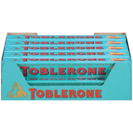 Toblerone Crunchy Almond with Sea Salt Milk Chocolate Bar, 3.52 Ounce, 80 Per Case Toblerone Crunchy Almond with Sea Salt Milk Chocolate Bar, 3.52 Ounce, 80 Per Case
