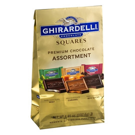 Ghirardelli Assorted Premium Chocolate Squares, 4.85 Oz Bag, 6 Per Case
