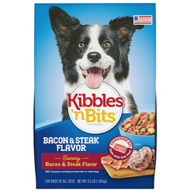 Kibbles N Bits Bacon and Steak Dry Dog Food, 3.5 Pounds, 4 Per Case Kibbles N Bits Bacon and Steak Dry Dog Food, 3.5 Pounds, 4 Per Case