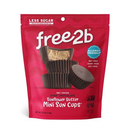 Free2b Dark Chocolate Sunflower Butter Mini Cups, 4.2 Ounces, 6 Per Case Free2b Dark Chocolate Sunflower Butter Mini Cups, 4.2 Ounces, 6 Per Case
