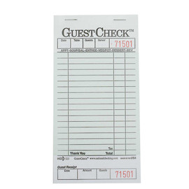 Guestcheck Board - 1Part, Green, 18 Line,3.5 X 6.75 Inch, 50 Checks Per Book, 2500 Per Case