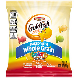 Pepperidge Farms Goldfish Cheddar Colors Crackers, 0.75 Ounce, 300 Per Case Pepperidge Farms Goldfish Cheddar Colors Crackers, 0.75 Ounce, 300 Per Case