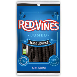 Red Vines Jumbo Black Licorice Twists, 8 Ounce, 12 Per Case Red Vines Jumbo Black Licorice Twists, 8 Ounce, 12 Per Case