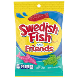 Swedish Fish & Friends Berry Gummy Candy Peg Bag, 8.04 Ounce, 12 Per Case Swedish Fish & Friends Berry Gummy Candy Peg Bag, 8.04 Ounce, 12 Per Case