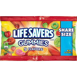 Lifesavers Share Size Plain Gummies, 4.2 Ounce, 15 Per Box, 6 Per Case Lifesavers Share Size Plain Gummies, 4.2 Ounce, 15 Per Box, 6 Per Case