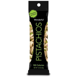 Wonderful Pistachios Roasted & Salted Pistachio Tube Pack, 1.25 Ounces, 12 Per Box, 10 Per Case