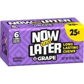 Now & Later Grape Chews, 0.93 Ounces, 12 Per Case Now & Later Grape Chews, 0.93 Ounces, 12 Per Case