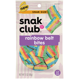 Snak Club Rainbow Belts Bites, 3 Ounces, 12 Per Case Snak Club Rainbow Belts Bites, 3 Ounces, 12 Per Case
