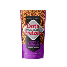 Dot s Cinnamon Sugar Pretzel Twists Case, 16 Ounce, 10 Per Case Dot s Cinnamon Sugar Pretzel Twists Case, 16 Ounce, 10 Per Case