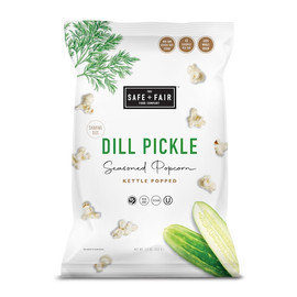 Safe + Fair Drizzled Popcorn Kettle Popped Dill Pickle Flavored Popcorn, 3 Ounce, 6 Per Case Safe + Fair Drizzled Popcorn Kettle Popped Dill Pickle Flavored Popcorn, 3 Ounce, 6 Per Case