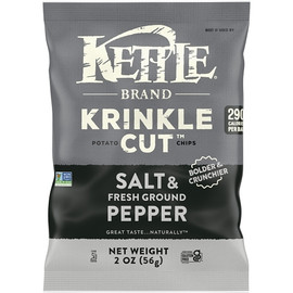 Kettle Krinkle Cut Salt and Fresh Ground Pepper Potato Chips  2 oz. bag, 24 per case Kettle Krinkle Cut Salt and Fresh Ground Pepper Potato Chips  2 oz. bag, 24 per case