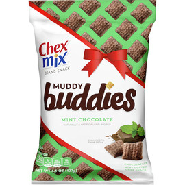 Chex Mix Muddy Buddies Mint Chocolate Snack Mix, 4.5 Ounces, 7 Per Case Chex Mix Muddy Buddies Mint Chocolate Snack Mix, 4.5 Ounces, 7 Per Case