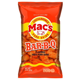 Mac s Bbq Pork Skins, 3 Ounce, 12 Per Case