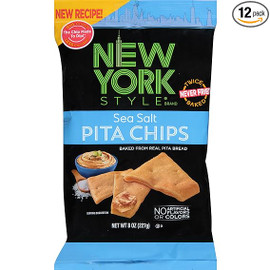 New York Style New York Style Pita Chips Sea Salt, 8 Ounces, 12 Per Case New York Style New York Style Pita Chips Sea Salt, 8 Ounces, 12 Per Case