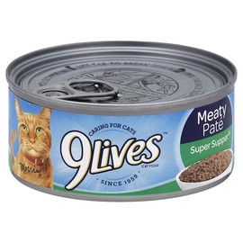 9 Lives Meaty Pate Super Supper Cat Food Singles, 5.5 Ounces, 24 Per Case