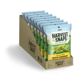 Harvest Snaps Green Pea Snack Crisps White Cheddar Caddy, 1.75 Ounce, 8 Per Case Harvest Snaps Green Pea Snack Crisps White Cheddar Caddy, 1.75 Ounce, 8 Per Case