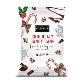 Safe Plus Fair Chocolaty Candy Cane Drizzled Popcorn, 7.5 Ounce, 12 Per Case Safe Plus Fair Chocolaty Candy Cane Drizzled Popcorn, 7.5 Ounce, 12 Per Case