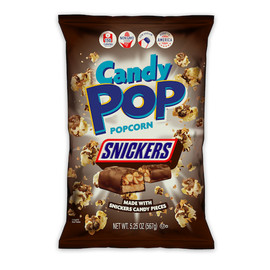 Snaxsational Brands Snickers Candy Popcorn, 5.25 Ounces, 12 Per Case Snaxsational Brands Snickers Candy Popcorn, 5.25 Ounces, 12 Per Case