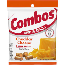 Combos Cheddar Cheese Pretzel Combo Snack, 6.3 Ounces, 12 Per Case Combos Cheddar Cheese Pretzel Combo Snack, 6.3 Ounces, 12 Per Case