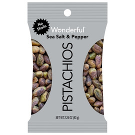 Wonderful Pistachios No Shell Sea Salt & Pepper Case, 2.25 Ounce, 24 per case