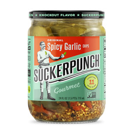 Sucker Punch Gourmet Original Spicy Garlic Pickle, 24 Fluid Ounce, 6 Per Case