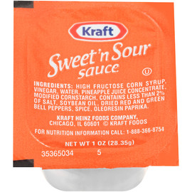 Kraft Sweet  n Sour Sauce, 1 ounce, 100 per case Kraft Sweet  n Sour Sauce, 1 ounce, 100 per case
