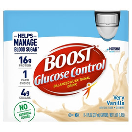 Boost Glucose Control Very Vanilla Nutritional Drink, 8 Fluid Ounce, 6 Per Box, 4 Per Case Boost Glucose Control Very Vanilla Nutritional Drink, 8 Fluid Ounce, 6 Per Box, 4 Per Case