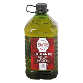 Savor Imports 90/10% Soy/Olive Pomace Blend Oil, 1 Gallon, 6 Per Case Savor Imports 90/10% Soy/Olive Pomace Blend Oil, 1 Gallon, 6 Per Case