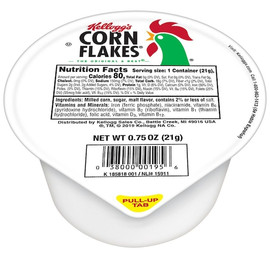 Kellogg Corn Flakes Cereal Cup, 0.75 Ounce, 96 Per Case Kellogg Corn Flakes Cereal Cup, 0.75 Ounce, 96 Per Case